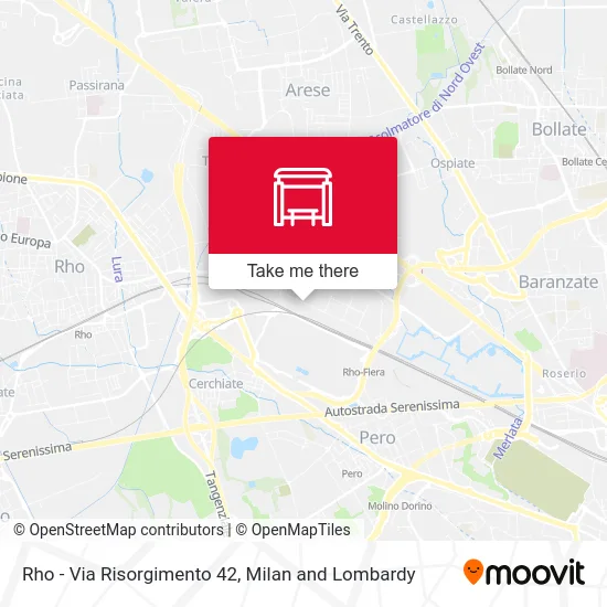 Rho - Risorgimento Street 42 map
