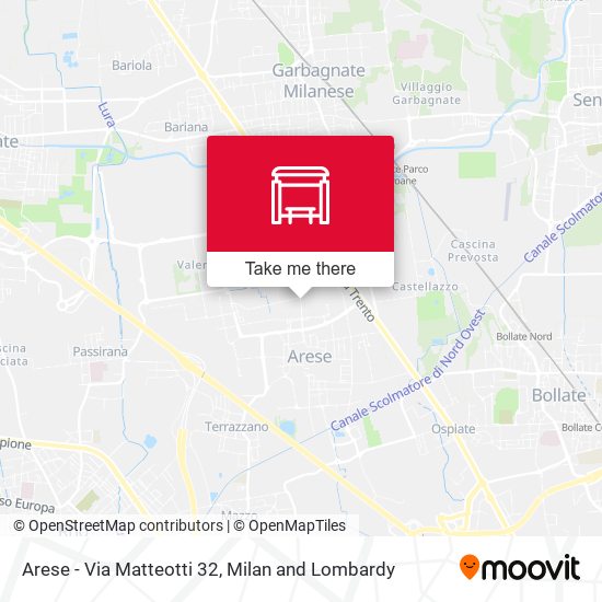 Arese - Via Matteotti 32 map