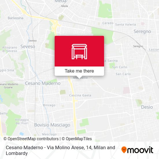 Cesano Maderno - Via Molino Arese, 14 map