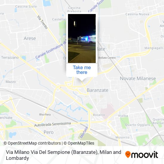 Via Milano Via Del Sempione (Baranzate) map