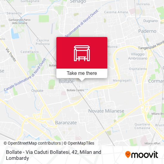 Bollate - Via Caduti Bollatesi, 42 map