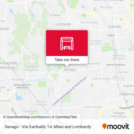 Senago - Via Garibaldi, 14 map