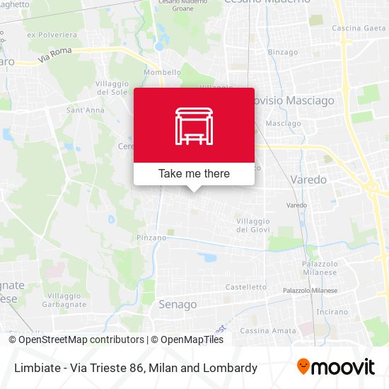 Limbiate - Via Trieste 86 map