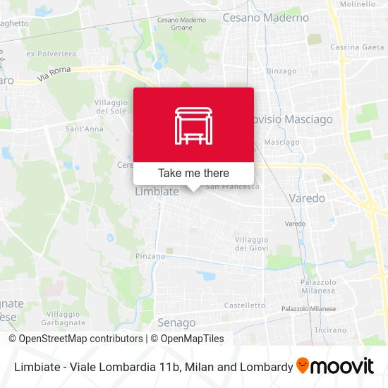 Limbiate - Viale Lombardia 11b map
