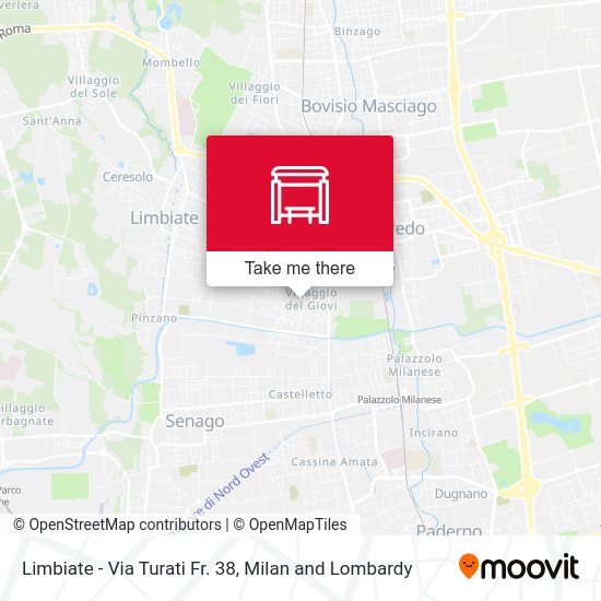 Limbiate - Via Turati Fr. 38 map
