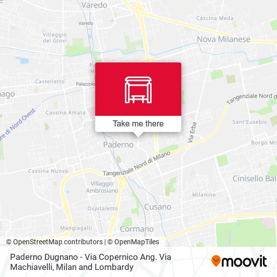 Paderno Dugnano - Via Copernico Ang. Via Machiavelli map