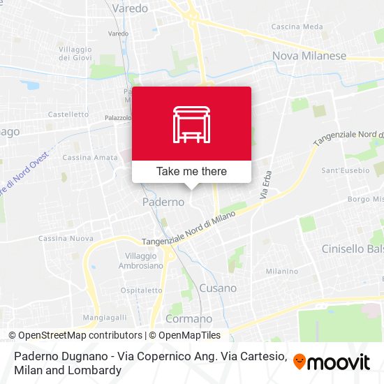 Paderno Dugnano - Via Copernico Ang. Via Cartesio map
