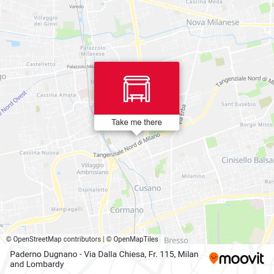 Paderno Dugnano - Via Dalla Chiesa, Fr. 115 map