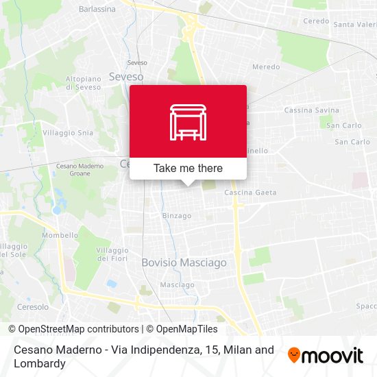Cesano Maderno - Via Indipendenza, 15 map