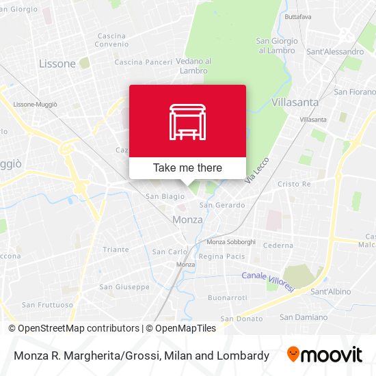 Monza R. Margherita/Grossi map