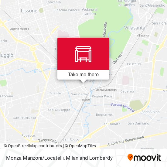 Monza Manzoni/Locatelli map