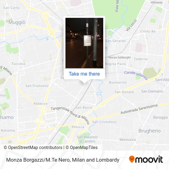 Monza Borgazzi/M.Te Nero map