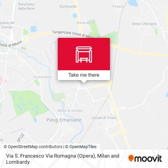 Via S. Francesco Via Romagna (Opera) map