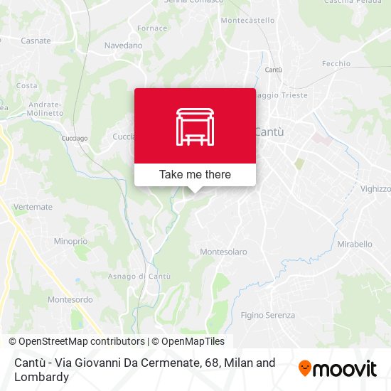 Cantù - Via Giovanni Da Cermenate, 68 map