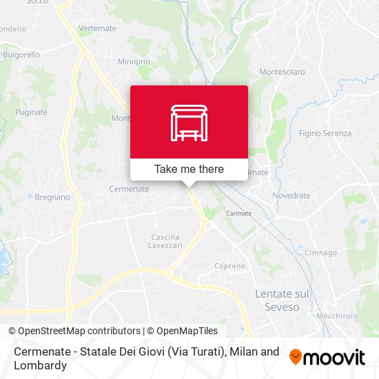 Cermenate - Statale Dei Giovi (Via Turati) map
