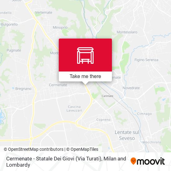Cermenate - Statale Dei Giovi (Via Turati) map