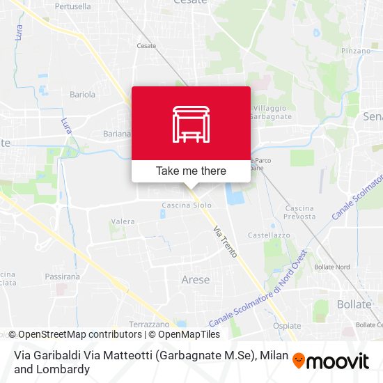 Via Garibaldi Via Matteotti (Garbagnate M.Se) map
