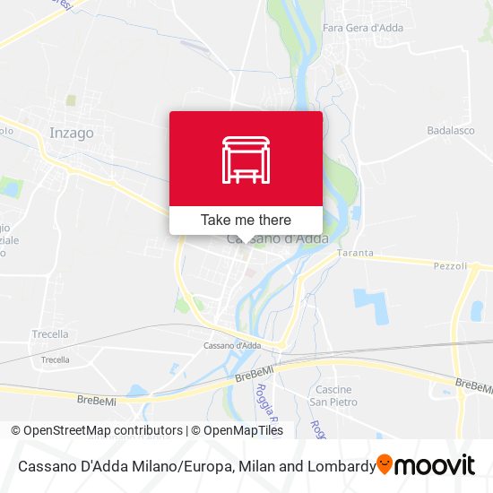 Cassano D'Adda Milano/Europa map