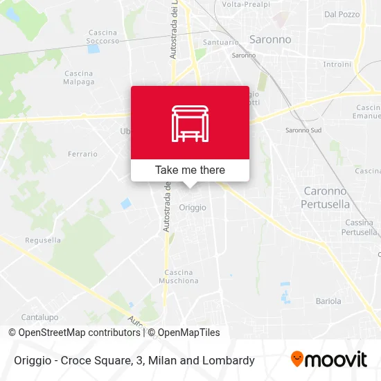 Origgio - Croce Square, 3 map