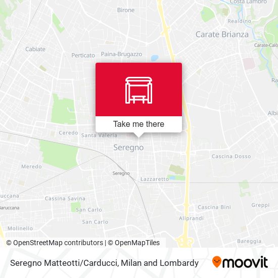 Seregno Matteotti/Carducci map