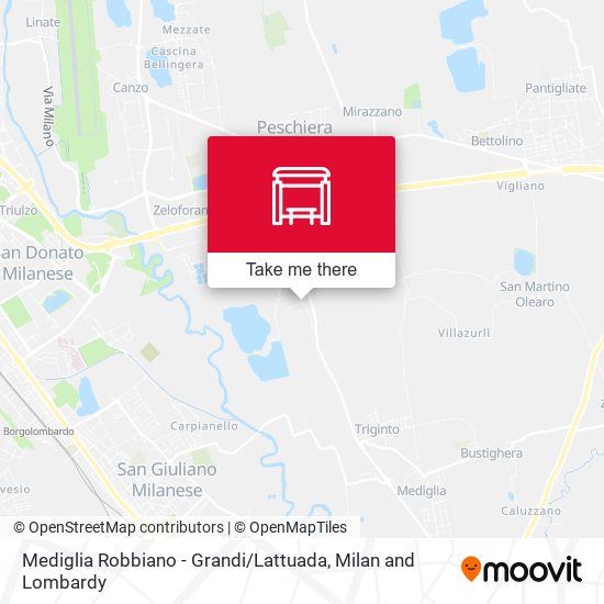 Mediglia Robbiano - Grandi / Lattuada map