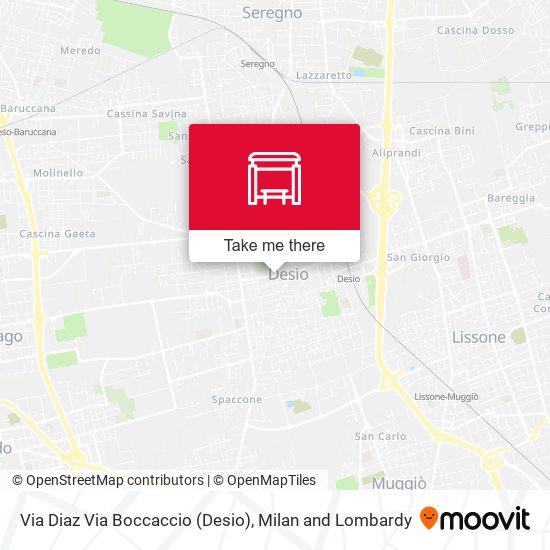 Via Diaz Via Boccaccio (Desio) map