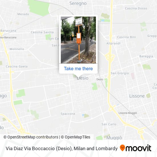 Via Diaz Via Boccaccio (Desio) map