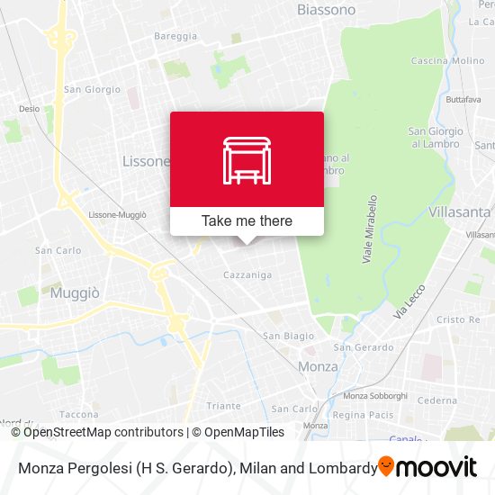 Monza Pergolesi (H S. Gerardo) map