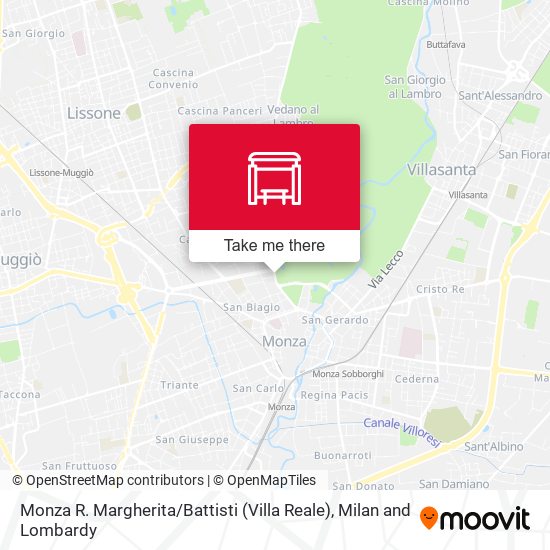 Monza R. Margherita / Battisti (Villa Reale) map