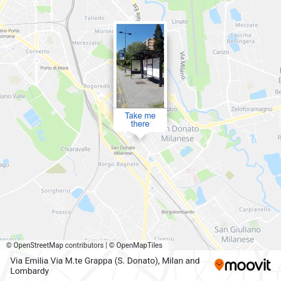 Via Emilia Via M.te Grappa (S. Donato) map