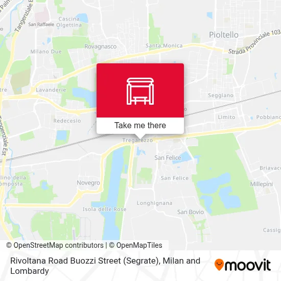 Rivoltana Road Buozzi Street (Segrate) map