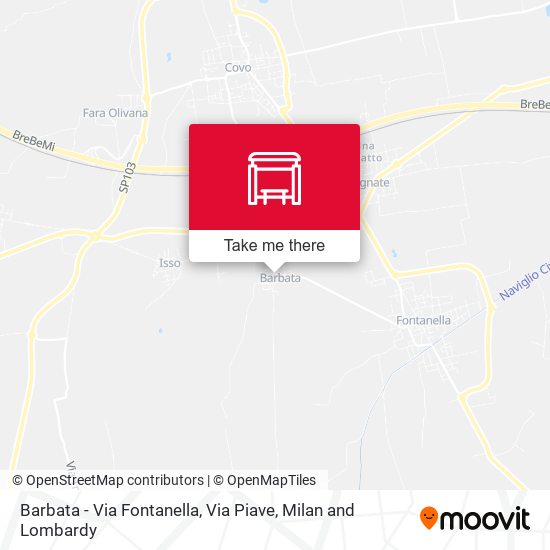 Barbata - Via Fontanella, Via Piave map