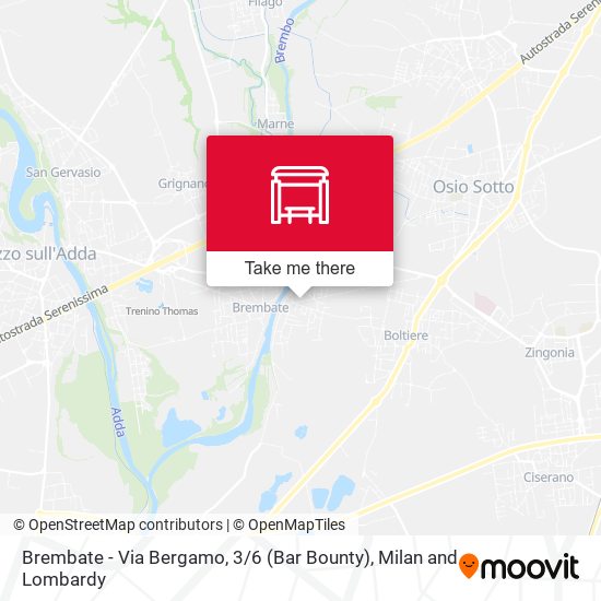 Brembate - Via Bergamo, 3 / 6 (Bar Bounty) map