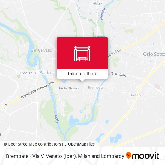 Brembate - Via V. Veneto (Iper) map