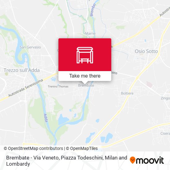 Brembate - Via Veneto, Piazza Todeschini map