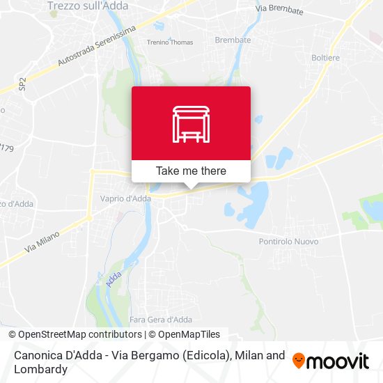 Canonica D'Adda - Via Bergamo (Edicola) map