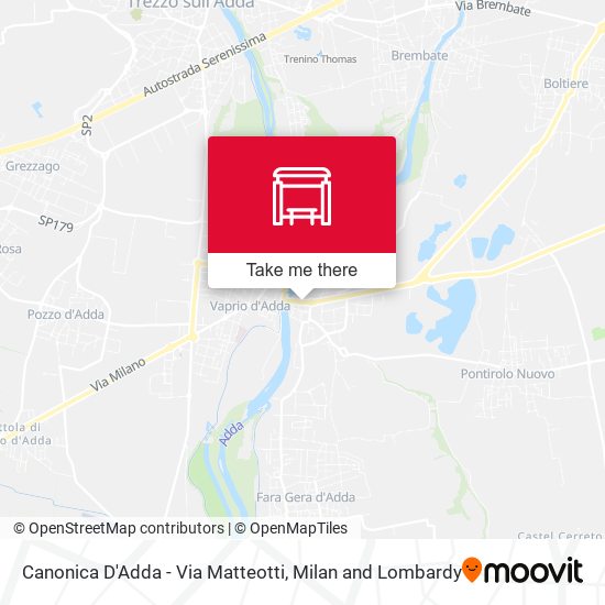 Canonica D'Adda - Via Matteotti map
