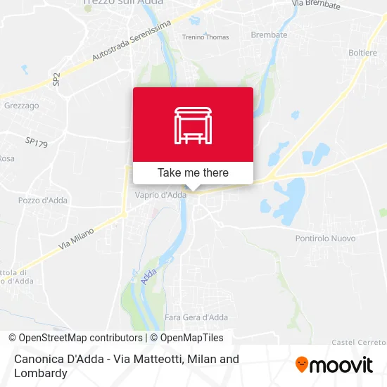 Canonica d'Adda - Via Matteotti map