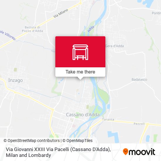 Via Giovanni XXIII Via Pacelli (Cassano D'Adda) map