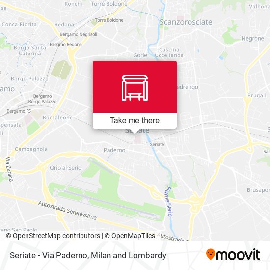 Seriate - Via Paderno map
