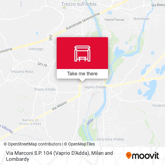 Via Marconi S.P. 104 (Vaprio D'Adda) map