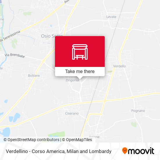 Verdellino - Corso America map