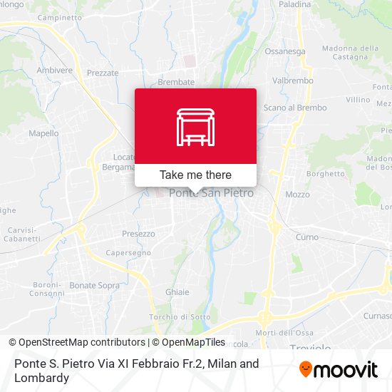 Ponte S. Pietro Via XI Febbraio Fr.2 map