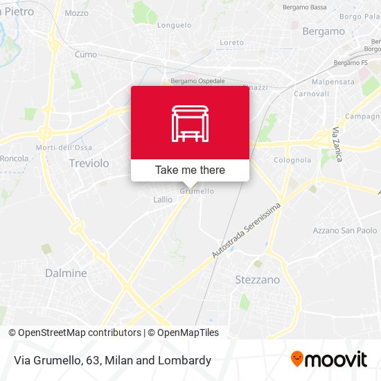 Via Grumello, 63 map