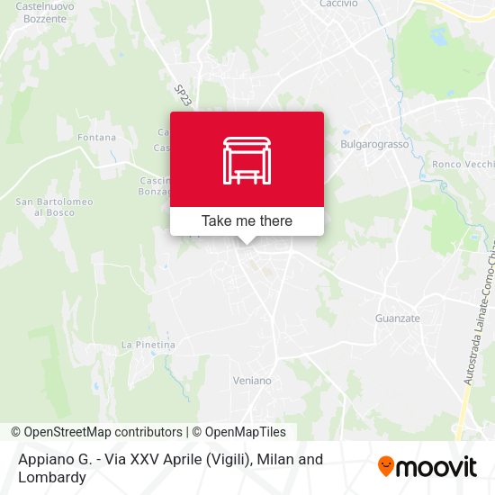 Appiano G. - Via XXV Aprile (Vigili) map