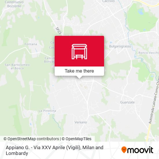 Appiano G. - Via XXV Aprile (Vigili) map