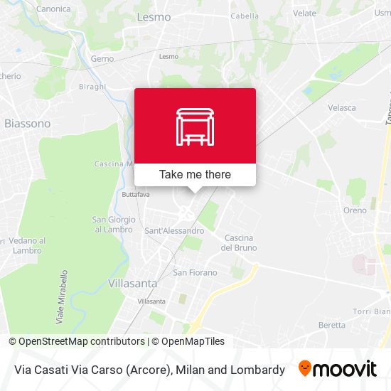 Via Casati Via Carso (Arcore) map