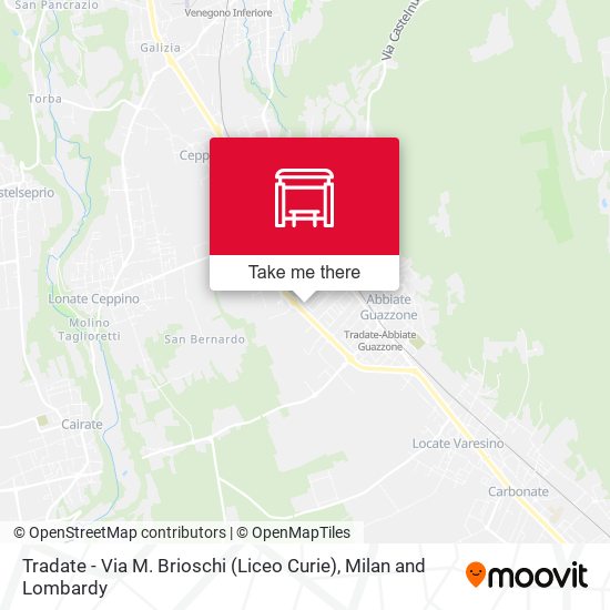 Tradate - Via M. Brioschi (Liceo Curie) map