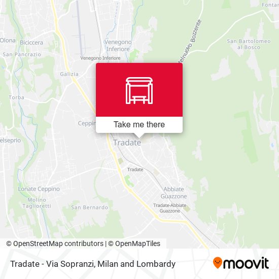 Tradate - Via Sopranzi map