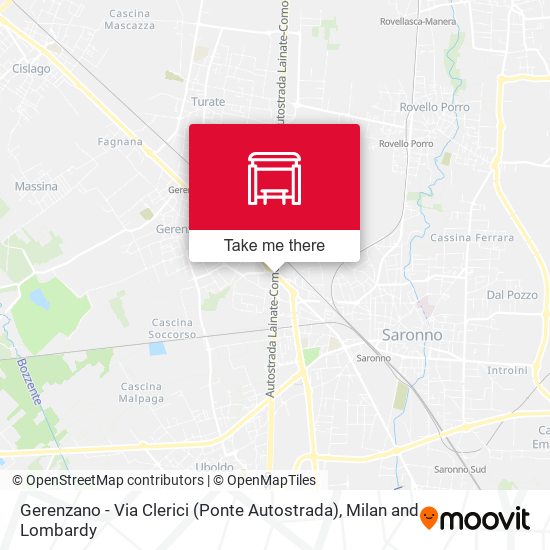 Gerenzano - Via Clerici (Ponte Autostrada) map
